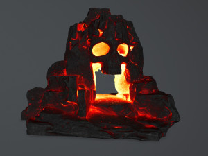 lava skull cave 3D 모델