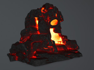 lava skull cave 3D 모델