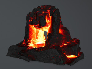 lava skull cave 3D 모델