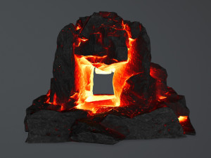 lava skull cave 3D 모델