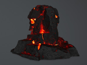 lava skull cave 3D 모델