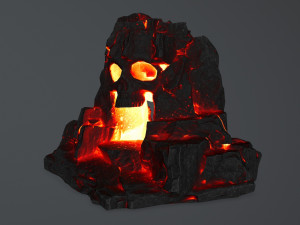 lava skull cave 3D 모델