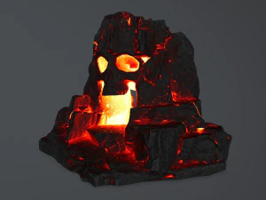lava skull cave 3D Model