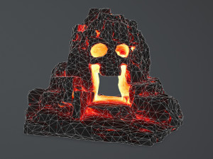 lava skull cave 3D 모델