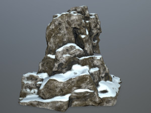 snow skull cave Model 3D