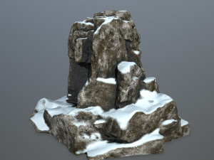 snow skull cave Model 3D