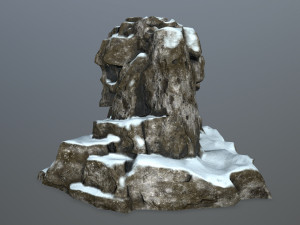 snow skull cave Model 3D