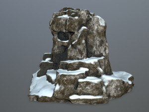 snow skull cave Model 3D