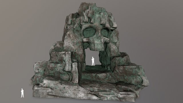 skull cave 3D Model .c4d .max .obj .3ds .fbx .stl .blend 