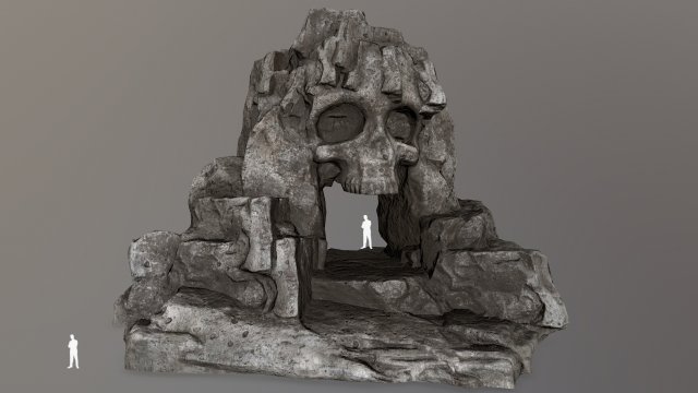 skull cave Model 3D .c4d .max .obj .3ds .fbx .stl .blend 
