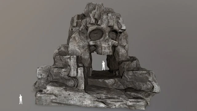 skull cave 3D Model .c4d .max .obj .3ds .fbx .stl .blend 