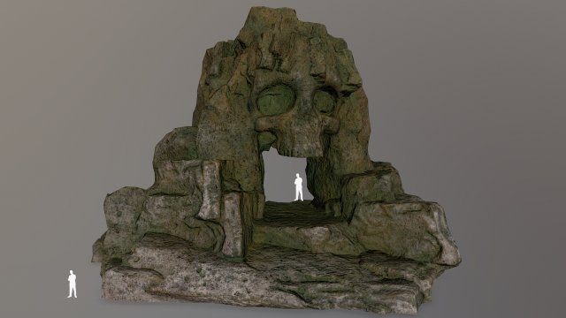 skull cave 3D 모델 .c4d .max .obj .3ds .fbx .stl .blend 