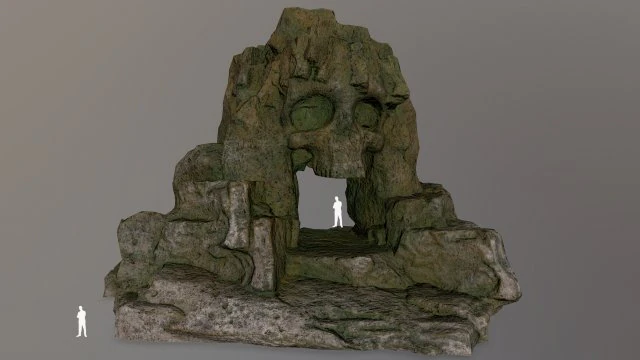 skull cave 3D Model .c4d .max .obj .3ds .fbx .stl .blend