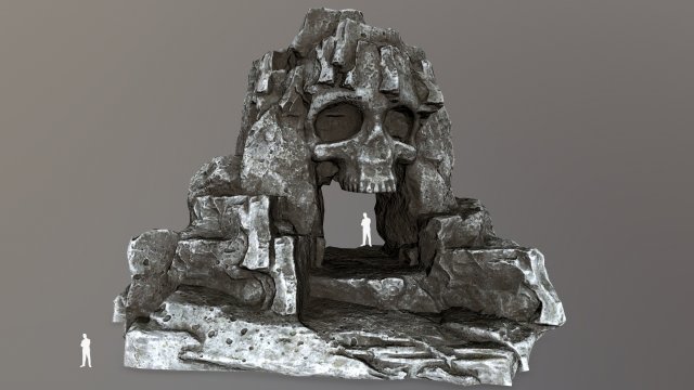 skull cave 3D 모델 .c4d .max .obj .3ds .fbx .stl .blend 