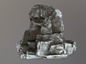 skull cave 3D 모델
