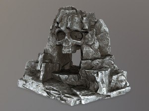 skull cave 3D 모델
