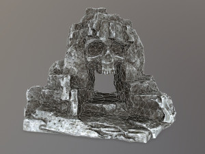 skull cave 3D 모델