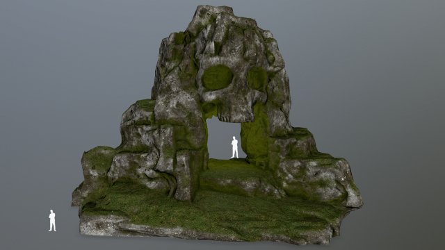 skull cave 3D Model .c4d .max .obj .3ds .fbx .stl .blend 