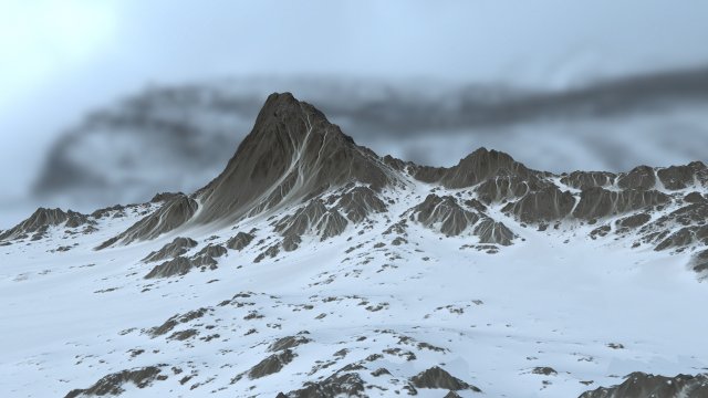 snow mountain 3D Model .c4d .max .obj .3ds .fbx .stl .blend 