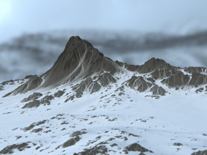 snow mountain Modelo 3D