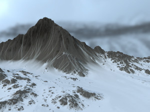 snow mountain 3D Model