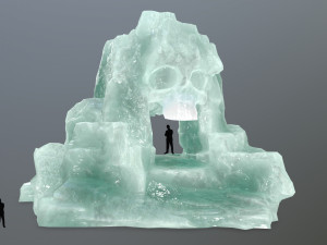 ice skull cave 3D Модель