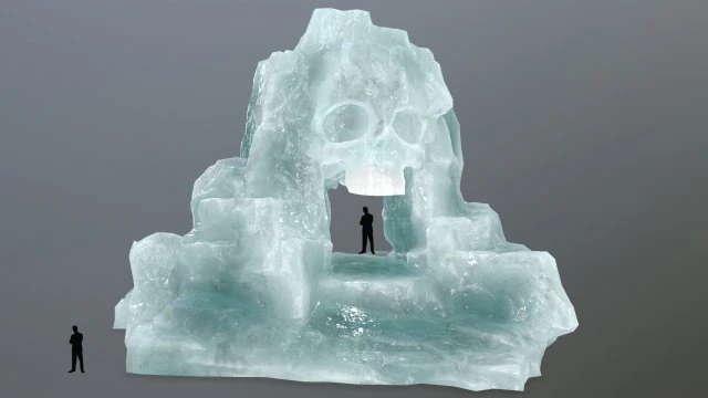 ice skull cave 3D Model .c4d .max .obj .3ds .fbx .stl .blend 