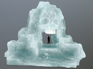 ice skull cave 3D Model
