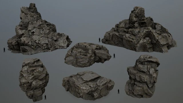 rocks 3D Model .c4d .max .obj .3ds .fbx .stl .blend 