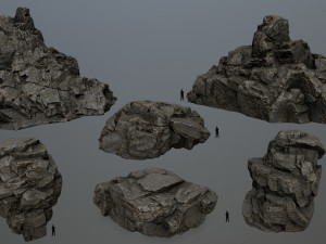 rocks 3D मॉडल