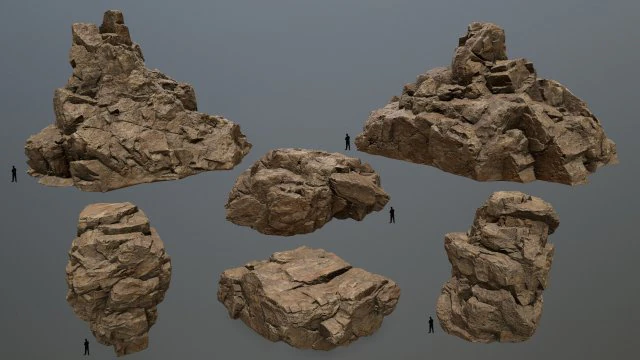 rocks 3D Model .c4d .max .obj .3ds .fbx .stl .blend 