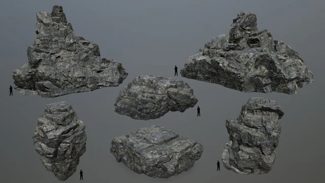 cliff rocks 3D Model .c4d .max .obj .3ds .fbx .stl .blend