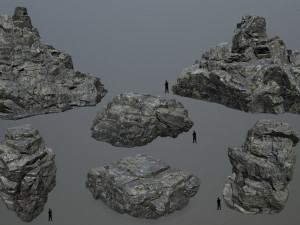 cliff rocks 3Dモデル