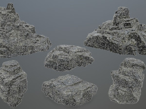 cliff rocks 3D 模型