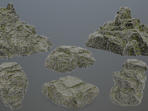 rocks set Model 3D