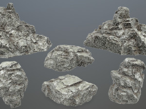 white rocks Model 3D
