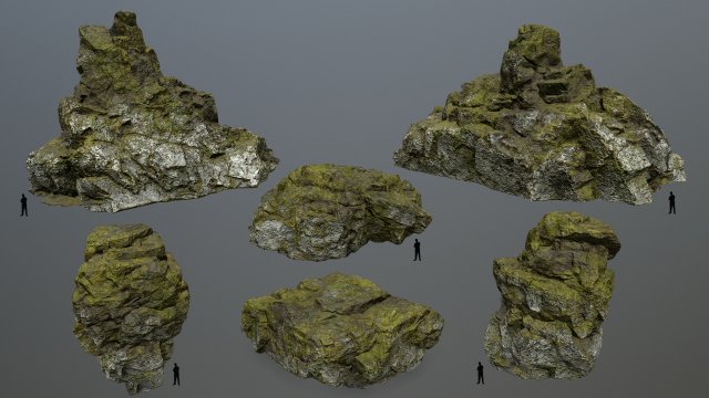 rocks 3D Model .c4d .max .obj .3ds .fbx .stl .blend 