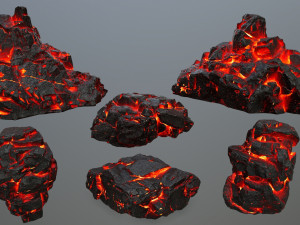 lava rocks Modelo 3D