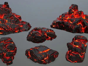 Lavasteine 3D Modell