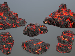 lava rocks 3D Модель