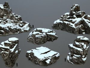 snow rocks 3D मॉडल