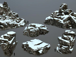 снежные камни 3D Модель