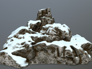snow rocks 3D 模型