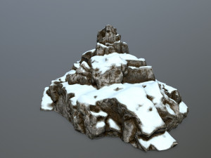 snow rocks 3D 模型