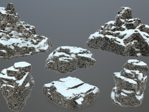 snow rocks 3D 模型