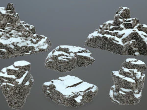 snow rocks 3D Model