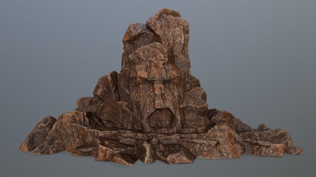 rock gate 3D 模型 .c4d .max .obj .3ds .fbx .stl .blend 