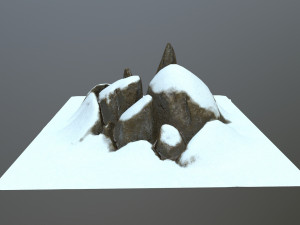 snow rocks 3D Model