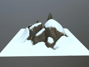 snow rocks 3D Model