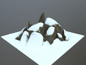 snow rocks 3D Model